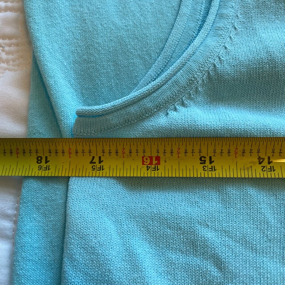 Chicos cardigan sweater button plus cami aqua blue  size 0 and 1 *READ* med set - Picture 11 of 12